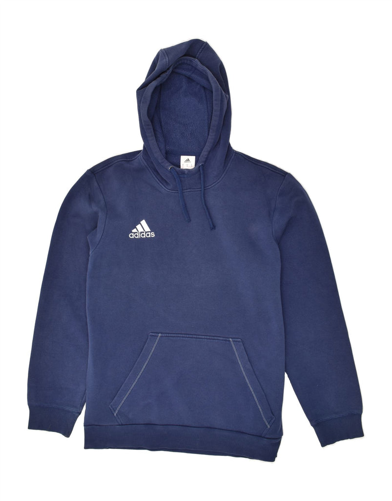 ADIDAS Mens Hoodie Jumper Medium Navy Blue Cotton | Vintage Adidas | Thrift | Second-Hand Adidas | Used Clothing | Messina Hembry 