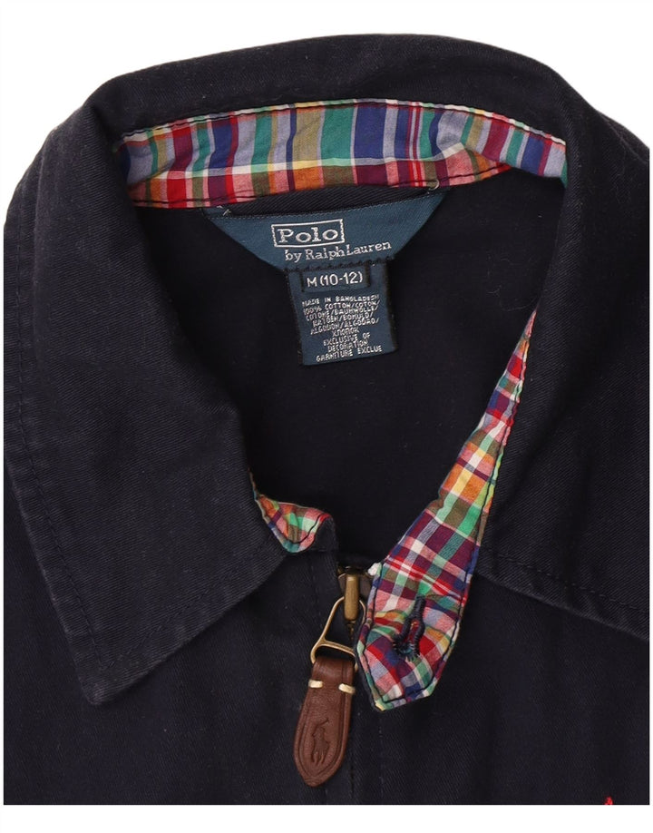 Polo Ralph Lauren Boys Utility Jacket 10-11 Years Medium Navy Blue Cotton