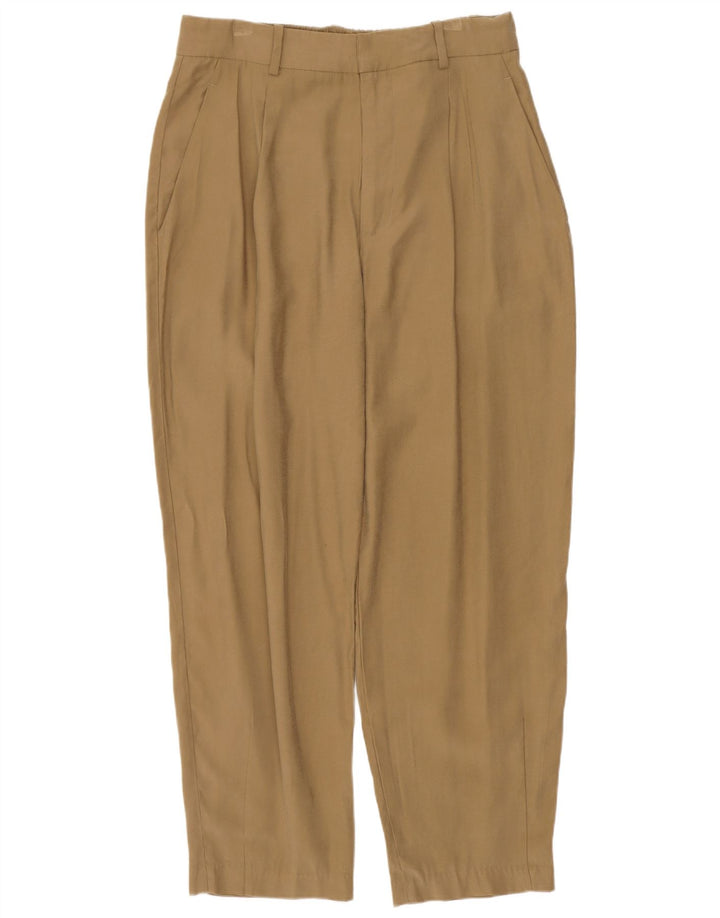 Zara Womens Pegged Chino Trousers Medium W28 L26 Khaki Viscose