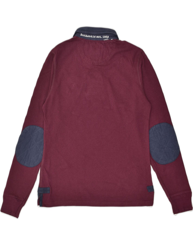 NORTH SAILS Mens Long Sleeve Polo Shirt Small Burgundy Cotton | Vintage North Sails | Thrift | Second-Hand North Sails | Used Clothing | Messina Hembry 