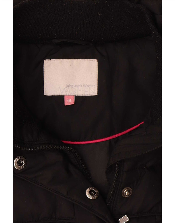 John Lewis Womens Padded Gilet UK 16 Large Black Polyester