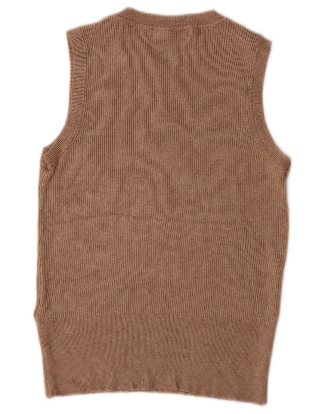 Marks & Spencer Womens Vest Tank Top UK 16 Large Brown Viscose