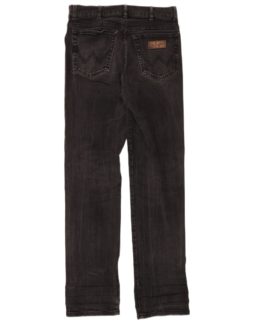 Wrangler Mens Straight Jeans W33 L36 Black Cotton