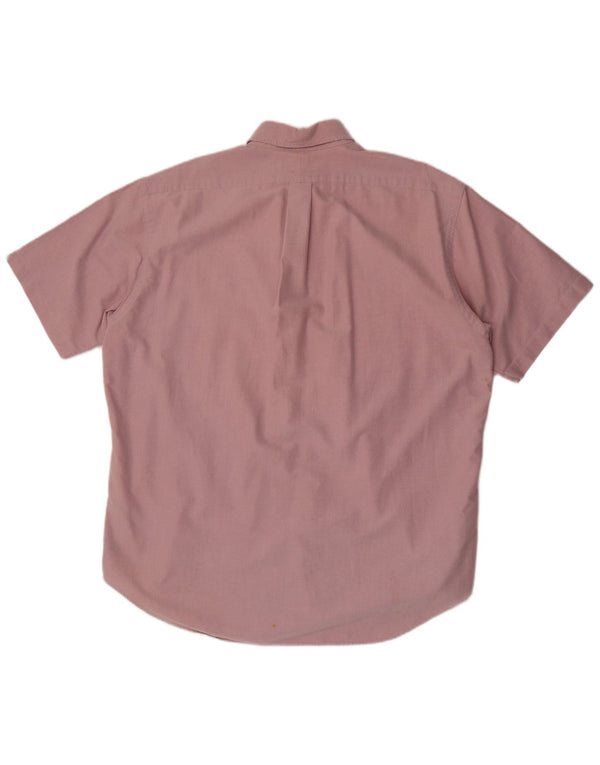 Polo Ralph Lauren Mens Blake Short Sleeve Loose Fit Shirt Large Pink Cotton