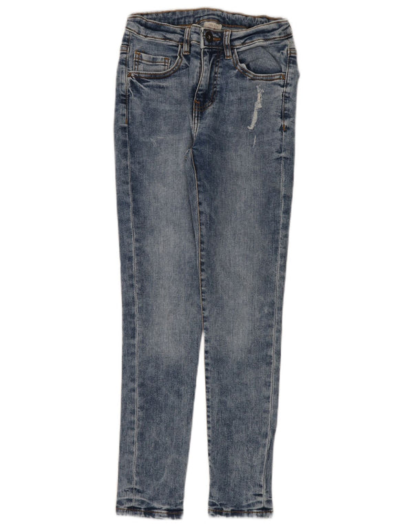 Zara Boys Distressed Skinny Jeans 9-10 Years W24 L26 Blue