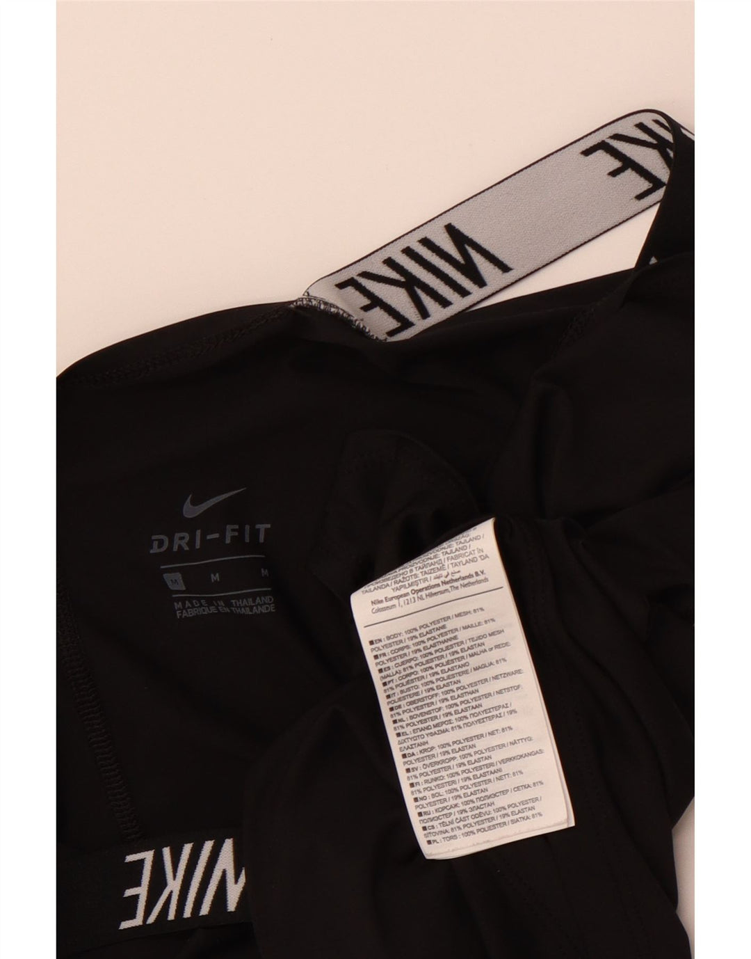 NIKE Womens Dri Fit Loose Fit Graphic Vest Top UK 12 Medium Black