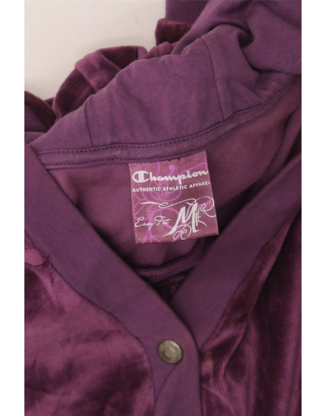 CHAMPION Womens Hoodie Jumper UK 14 Medium Purple Vintage Champion and Second-Hand Champion from Messina Hembry 