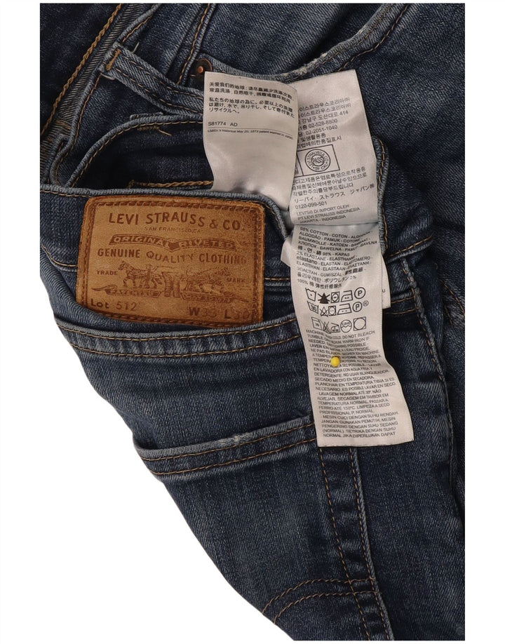 Levi's Mens 512 Slim Tapered Jeans W33 L30 Blue Cotton