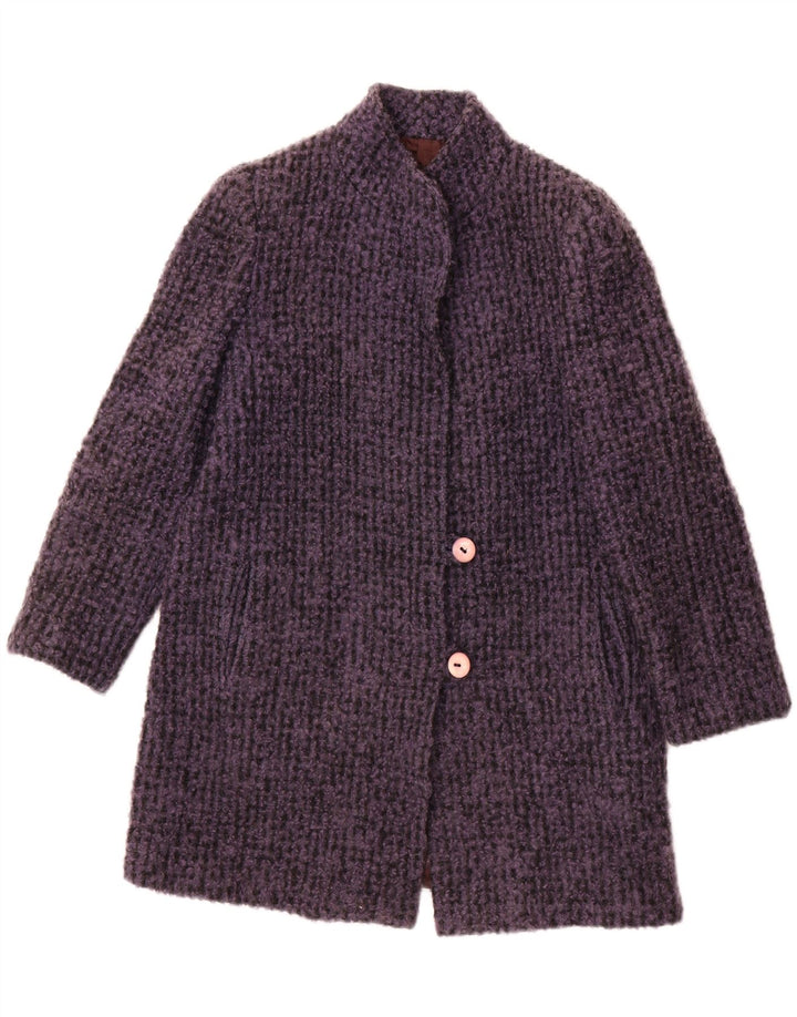 VINTAGE Womens Overcoat IT 44 Medium Purple Mohair Vintage Vintage and Second-Hand Vintage from Messina Hembry 