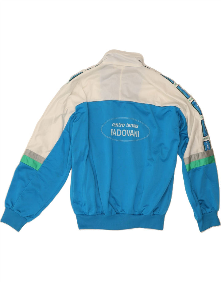VINTAGE Womens Graphic Full Tracksuit UK 14 Medium  Blue Colourblock Vintage Vintage and Second-Hand Vintage from Messina Hembry 