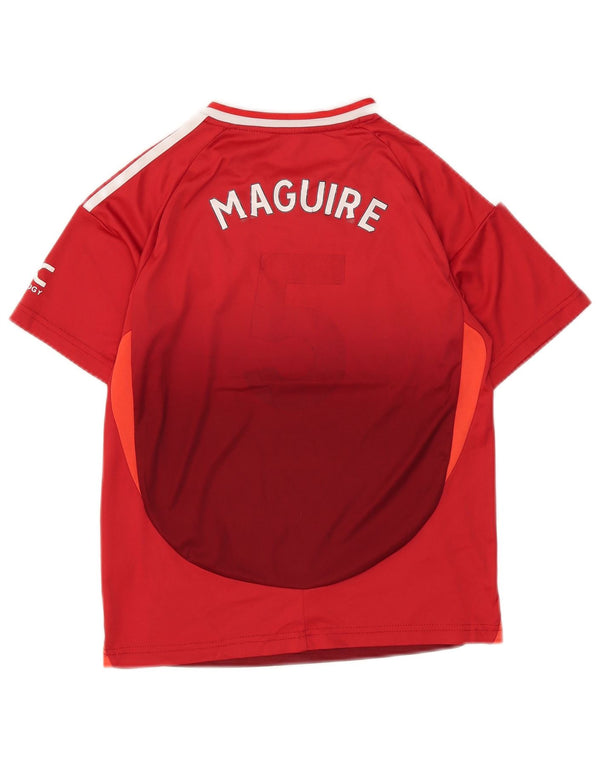 Adidas Boys Manchester United Graphic T-Shirt Top 12-13 Years Red