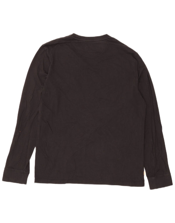 Timberland Mens Slim Fit Top Long Sleeve Large Black Cotton