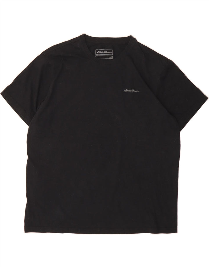EDDIE BAUER Mens T-Shirt Top Large Black Vintage Eddie Bauer and Second-Hand Eddie Bauer from Messina Hembry 