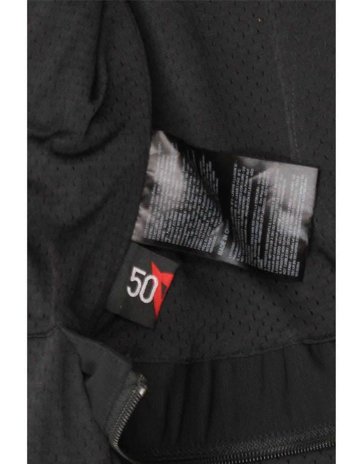 Dainese Mens Moto Racer Bomber Jacket Size 50 Medium Black Colourblock