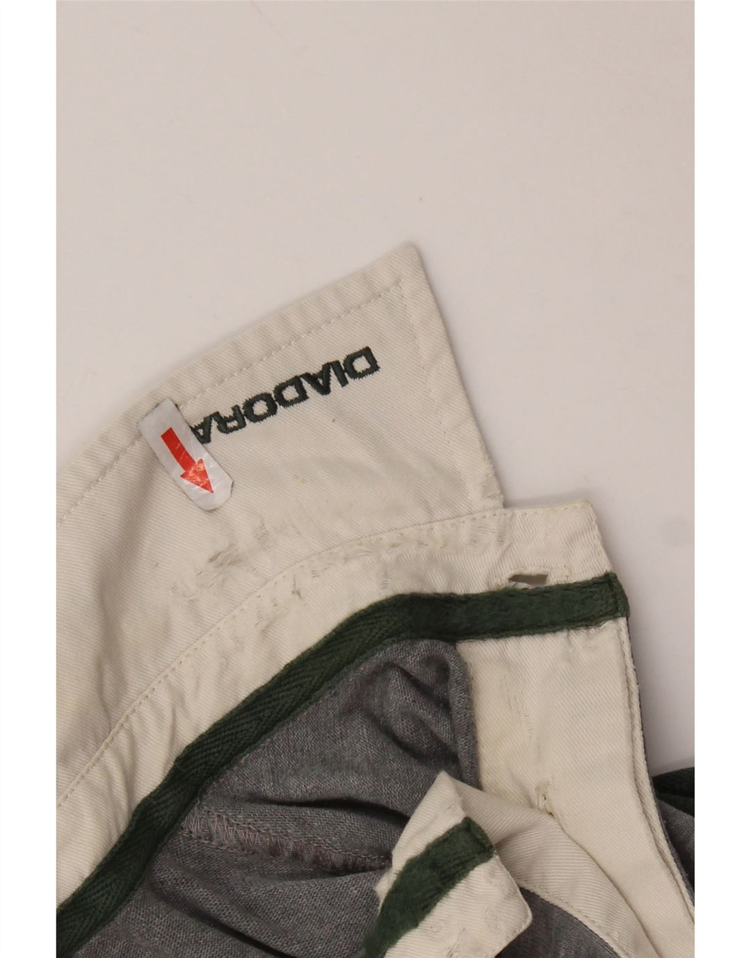 DIADORA Mens Graphic Long Sleeve Rugby Polo Shirt Large Grey Striped