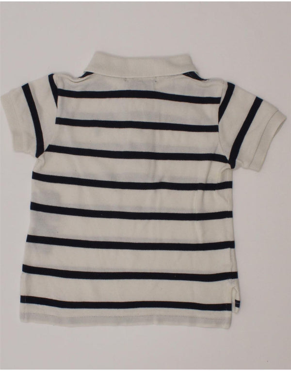 Polo Ralph Lauren Baby Boys Polo Shirt 9-12 Months White Striped Cotton