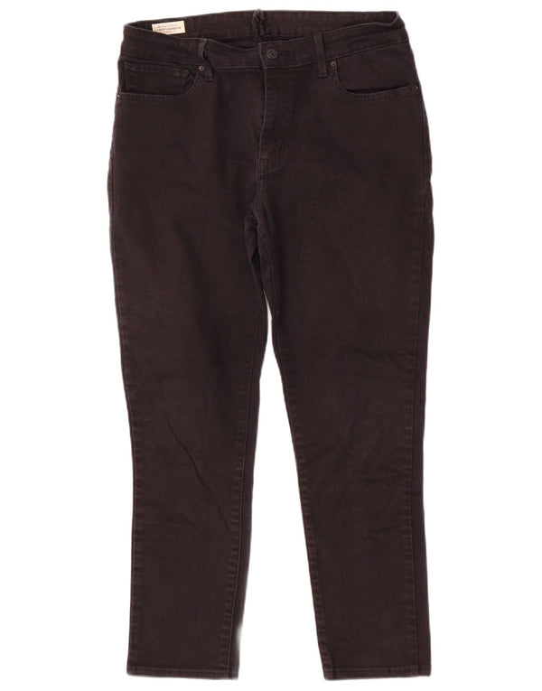 Levi's Womens Slim Jeans W32 L26 Black Cotton