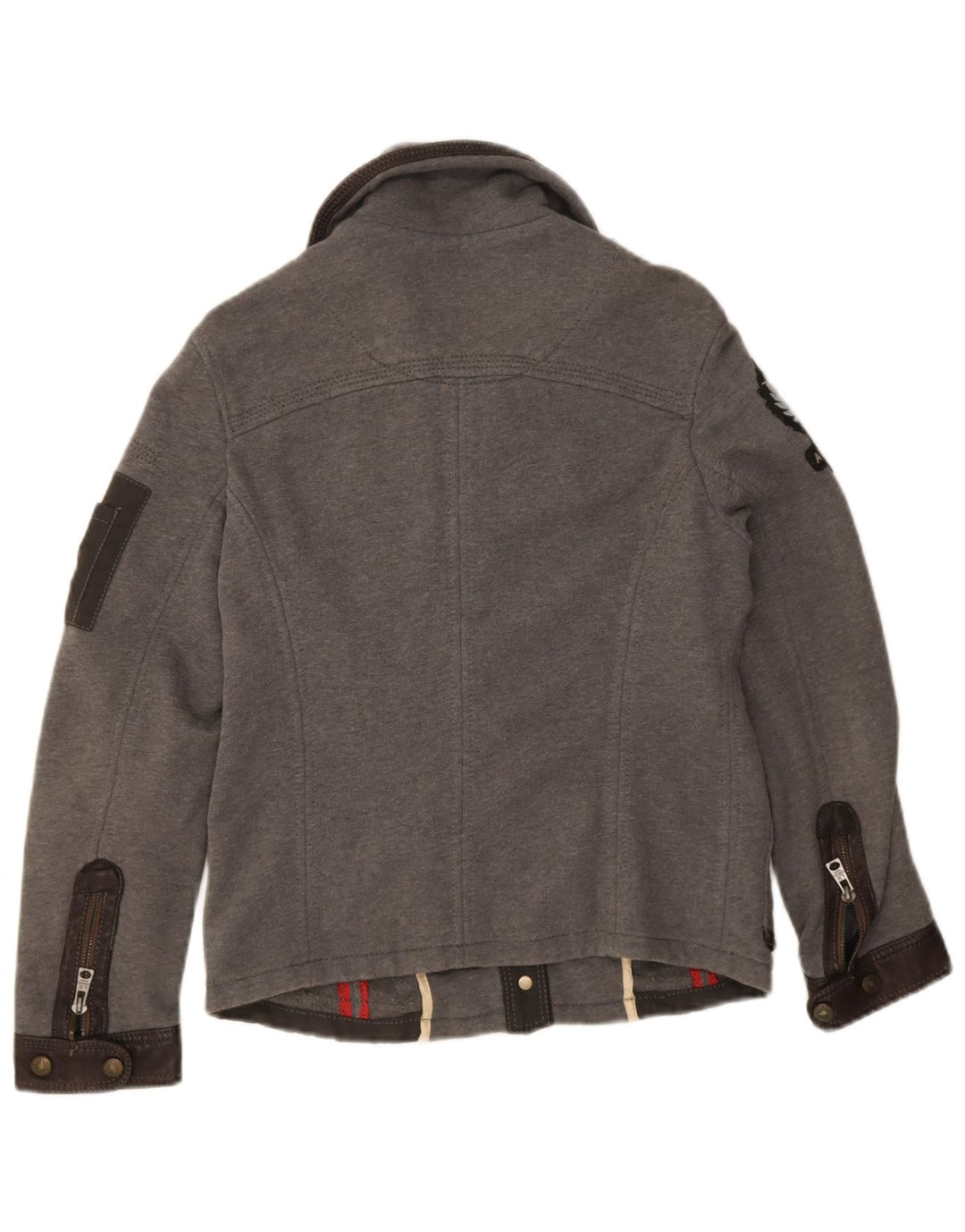 Aeronautica Militare Womens Utility Jacket IT 44 Medium Grey Colourblock