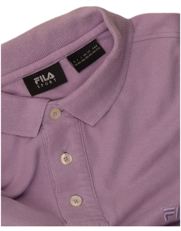 Fila Mens Polo Shirt 2XL Purple