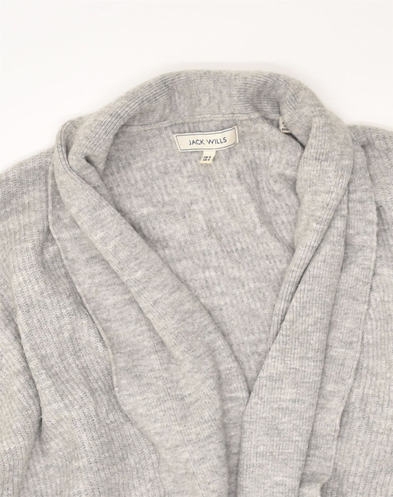 JACK WILLS Womens Cardigan Sweater UK 8 Small Grey Acrylic | Vintage Jack Wills | Thrift | Second-Hand Jack Wills | Used Clothing | Messina Hembry 