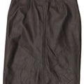 CONBIPEL Womens Niama Leather Skirt IT 42 Medium W32  Black Leather