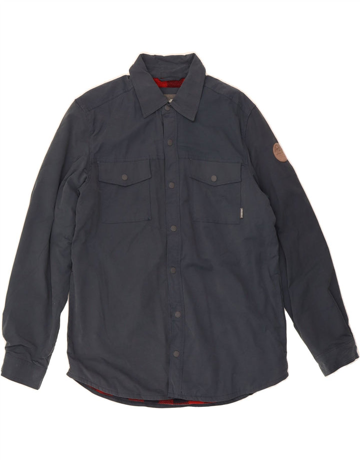 EDDIE BAUER Mens Shirt Medium Navy Blue Polyester Vintage Eddie Bauer and Second-Hand Eddie Bauer from Messina Hembry 