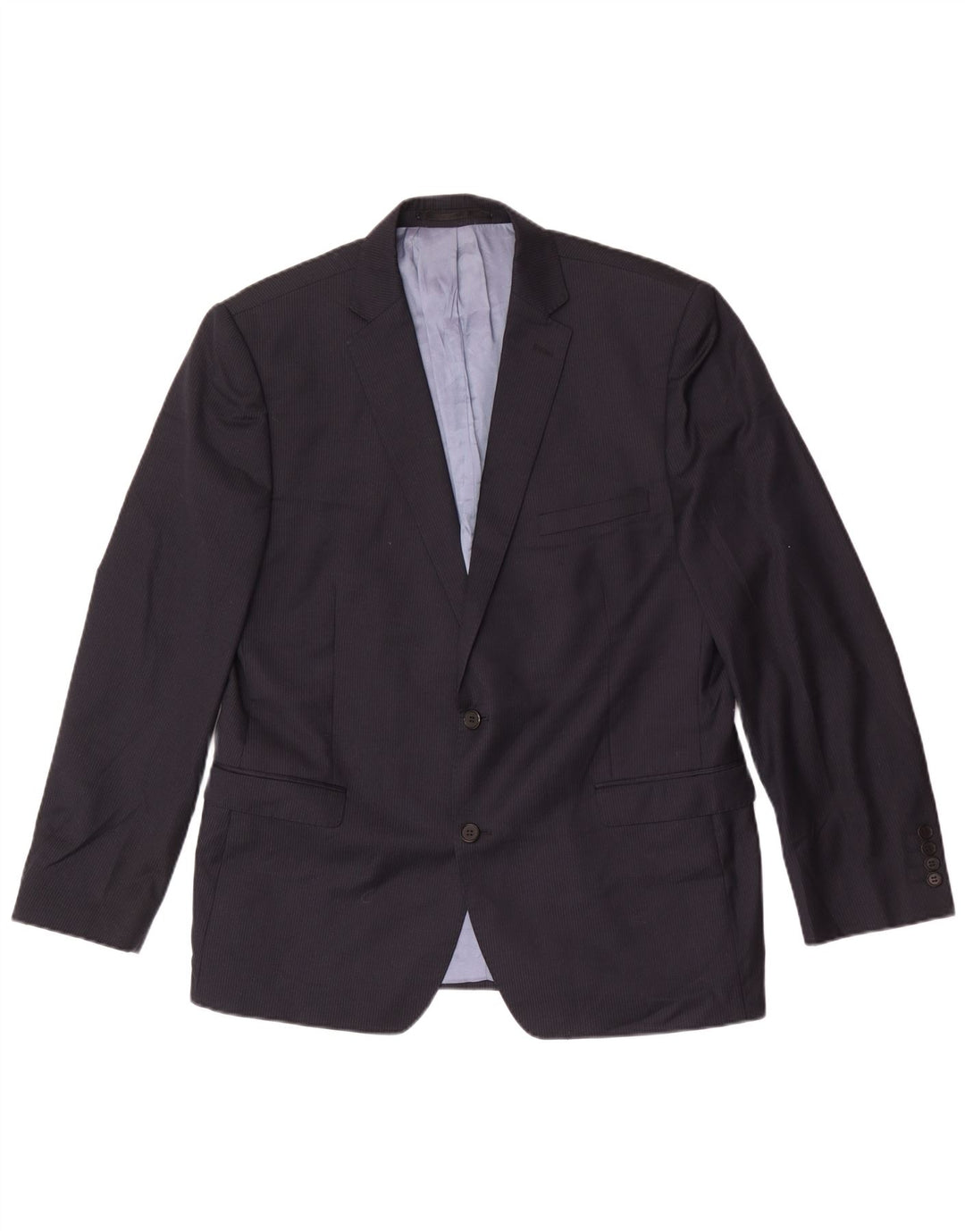 French Connection Mens 2 Button Blazer Jacket UK 44 2XL Navy Blue Wool