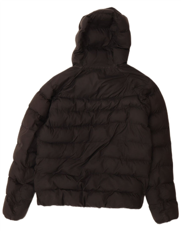 Nike Boys Hooded Padded Jacket 13-14 Years XL Black Polyester