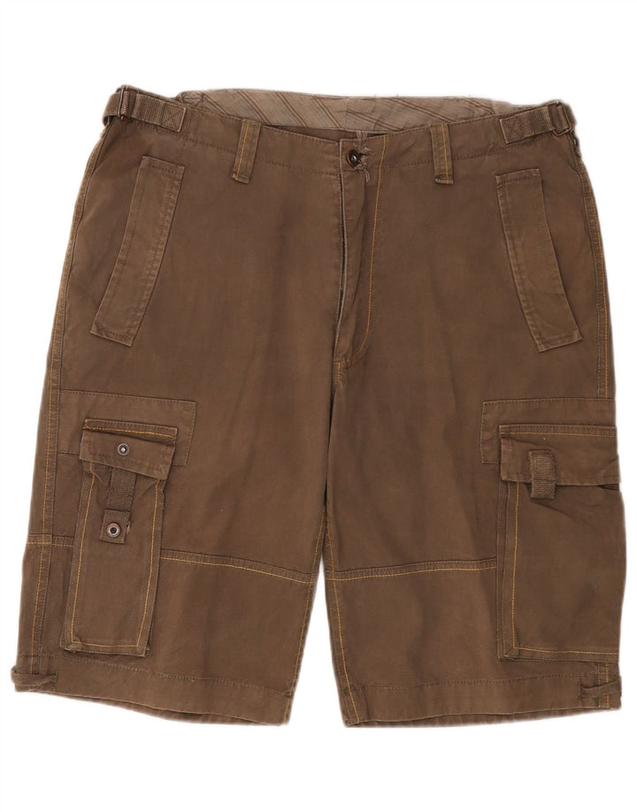 VINTAGE Mens Cargo Shorts IT 48 Medium W32 Brown