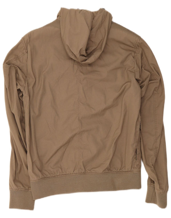 Geox Mens Hooded Utility Jacket UK 36 Small Beige Cotton