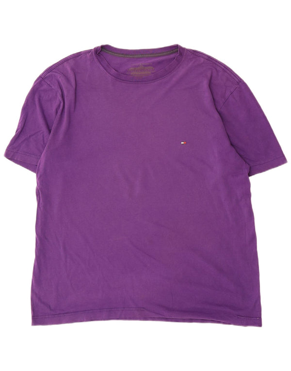 Tommy Hilfiger Mens T-Shirt Top Large Purple