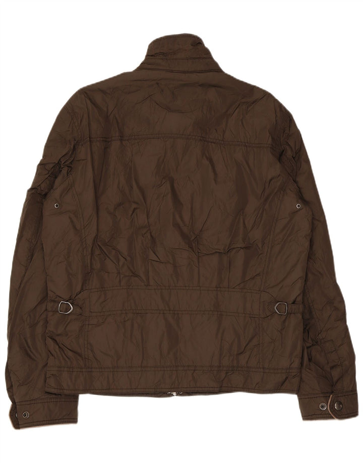 MASSIMO DUTTI Mens Utility Jacket UK 40 Large Khaki Nylon