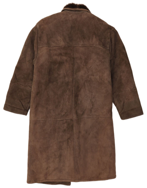 Vintage Womens Shearling Coat IT 42 Medium Grey Shearling