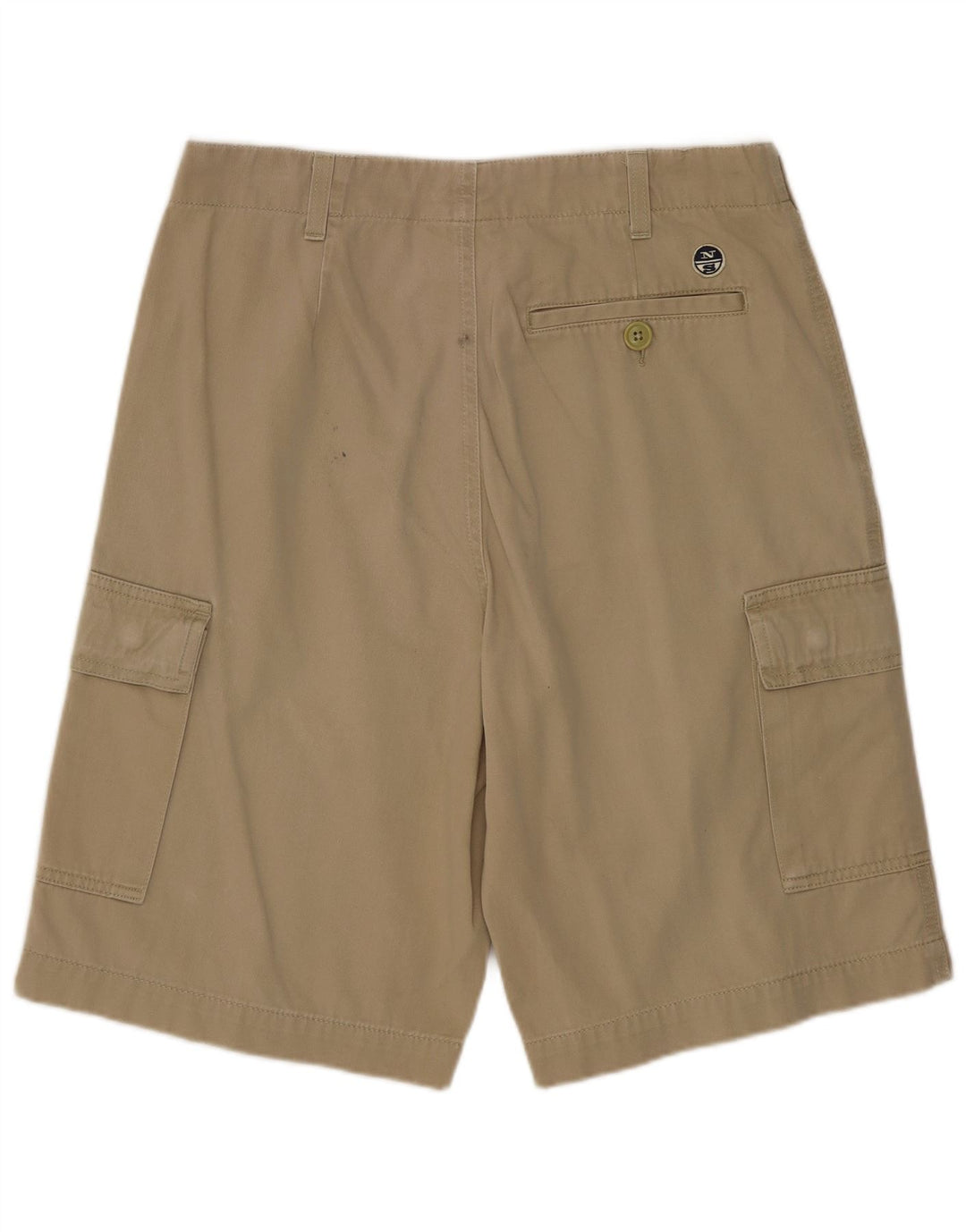 North Sails Mens Cargo Shorts IT 44 XS W28 Khaki Cotton
