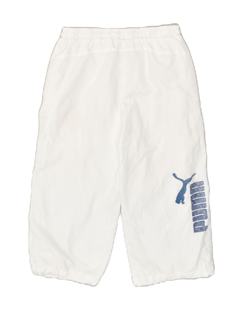 PUMA Boys Graphic Bermuda Sport Shorts 13-14 Years White Polyester | Vintage Puma | Thrift | Second-Hand Puma | Used Clothing | Messina Hembry 