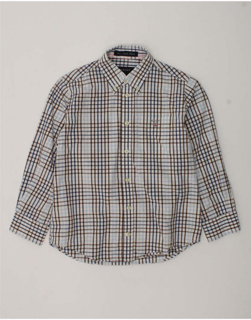 GANT Boys Shirt 5-6 Years Small  Blue Check Cotton | Vintage Gant | Thrift | Second-Hand Gant | Used Clothing | Messina Hembry 