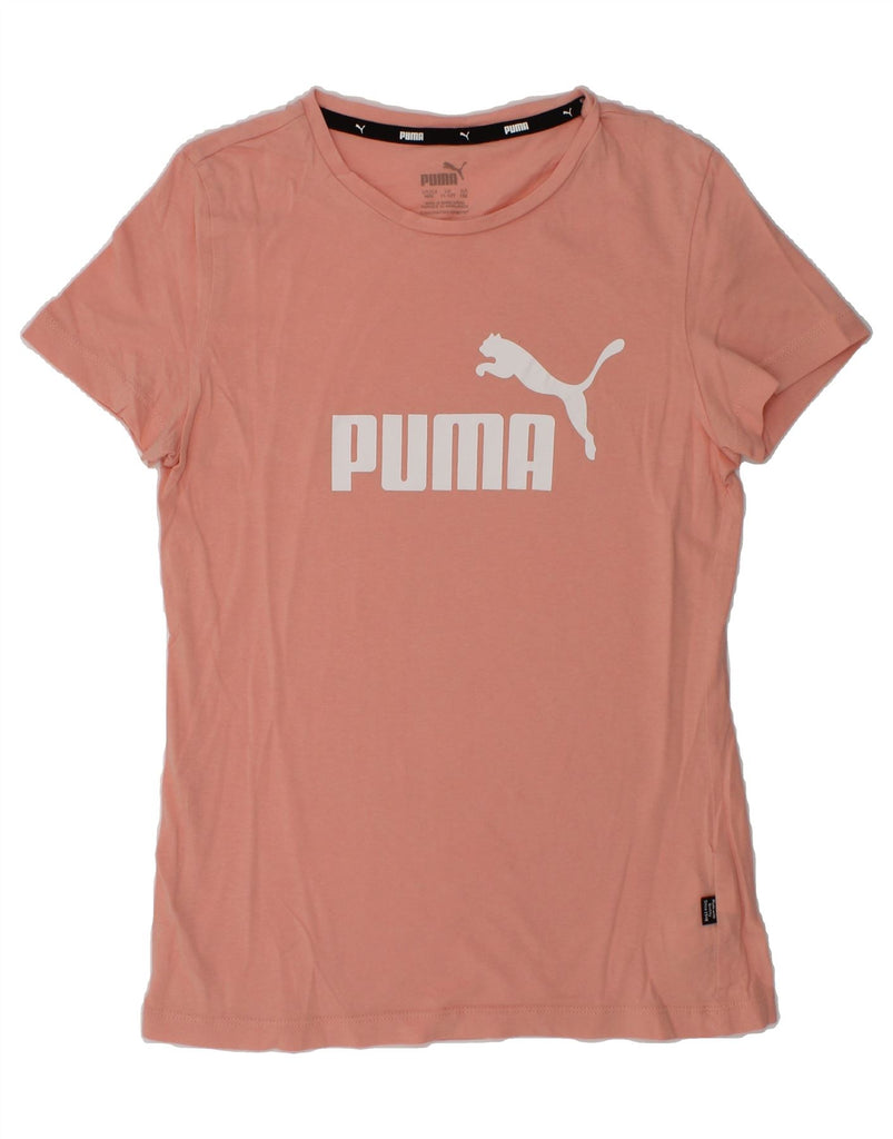 PUMA Girls Graphic T-Shirt Top 11-12 Years Pink Cotton | Vintage Puma | Thrift | Second-Hand Puma | Used Clothing | Messina Hembry 