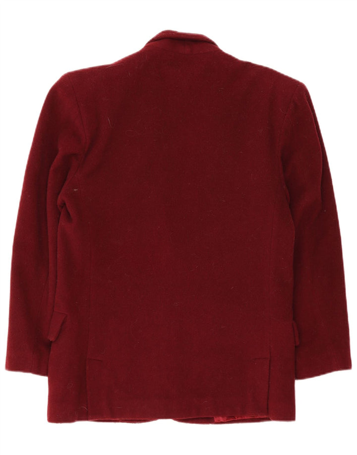 Duca Visconti Di Modrone Womens Blazer Jacket UK 14 Medium Burgundy
