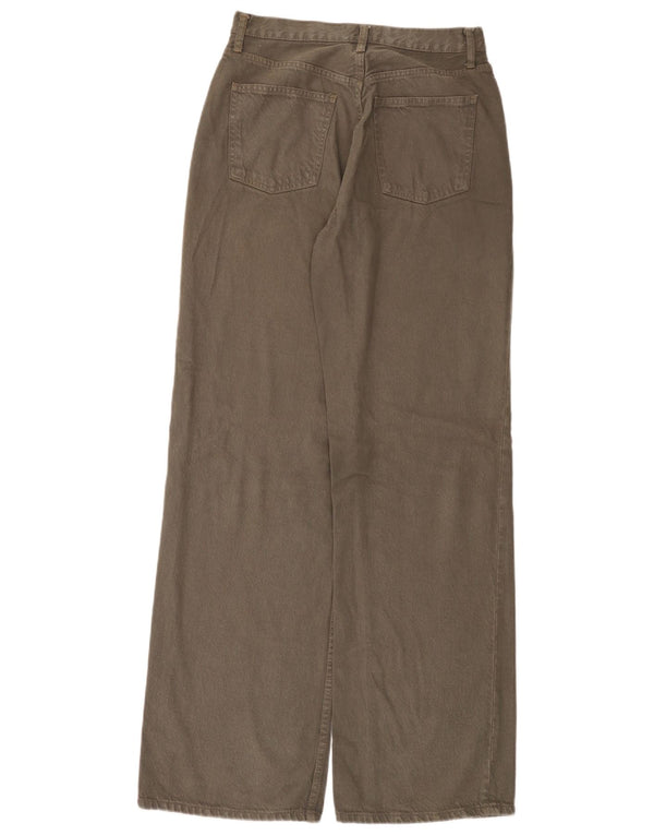 Zara Womens High Waist Wide Leg Jeans EU 38 Small W28 L33 Grey