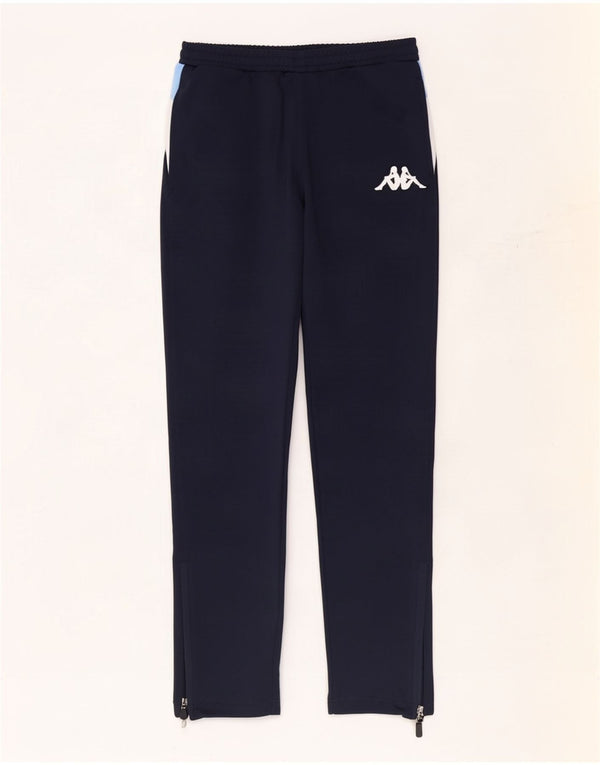 Kappa Boys Tracksuit Trousers 13-14 Years Navy Blue Colourblock Polyester