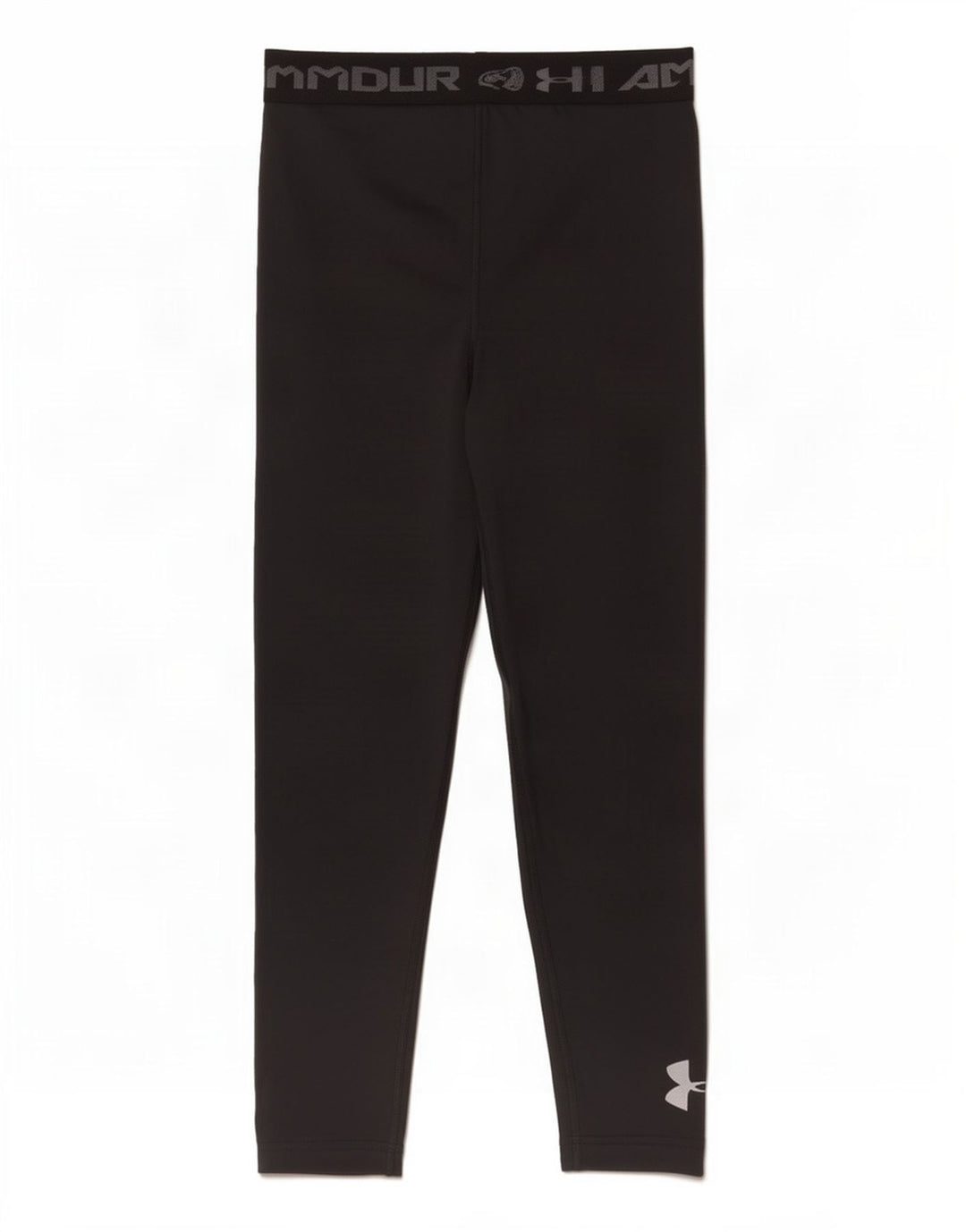 Under Armour Boys Graphic Leggings 11-12 Years Large Black Polyester