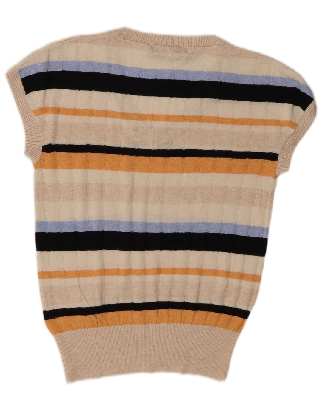 Marks & Spencer Womens Vest Tank Top UK 10 Small Multicoloured Striped