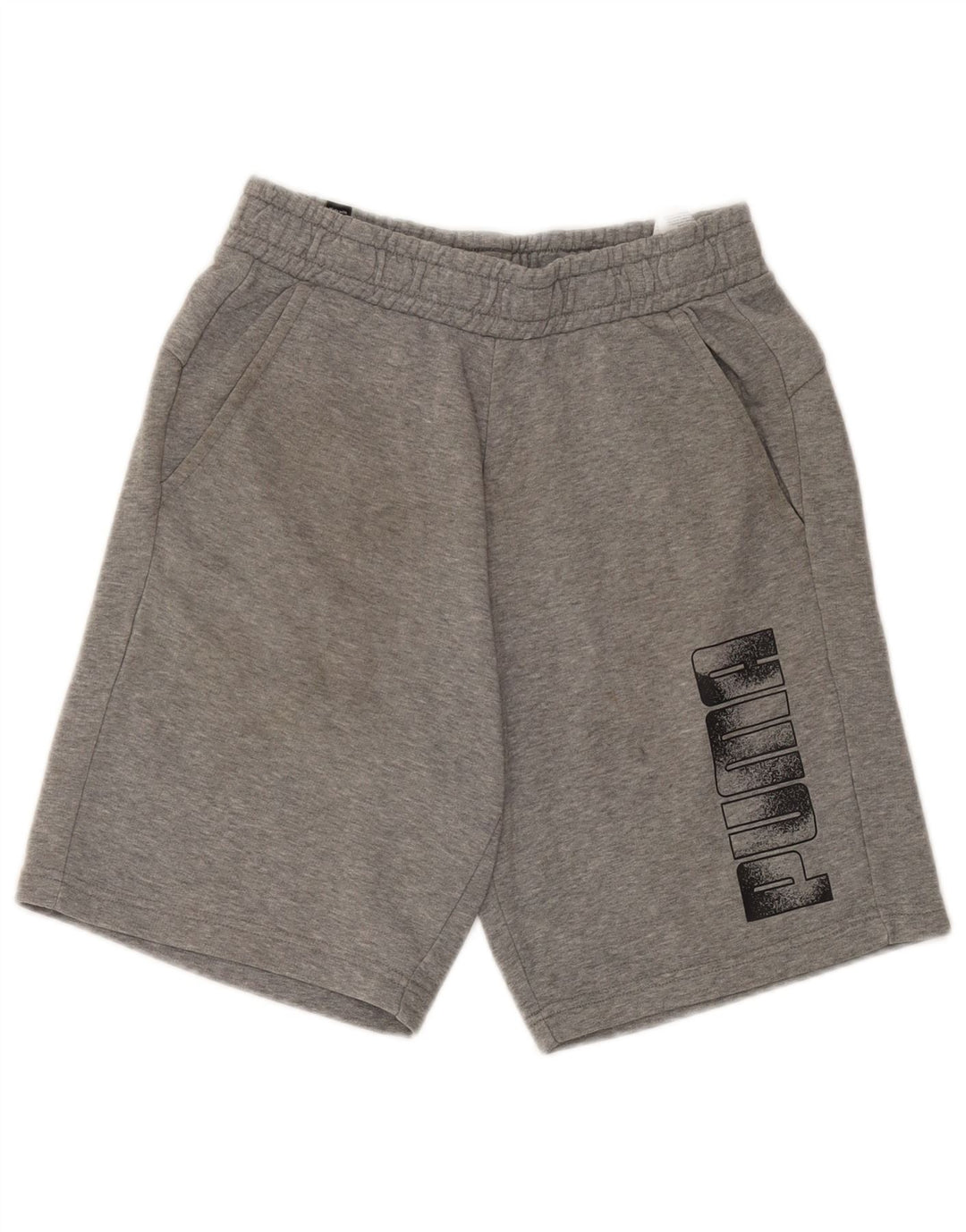Puma Mens Graphic Sport Shorts Small Grey Flecked Cotton