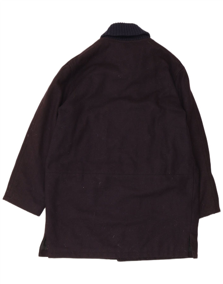 PAUL & SHARK Mens Yachting Overcoat UK 40 Large Black Wool