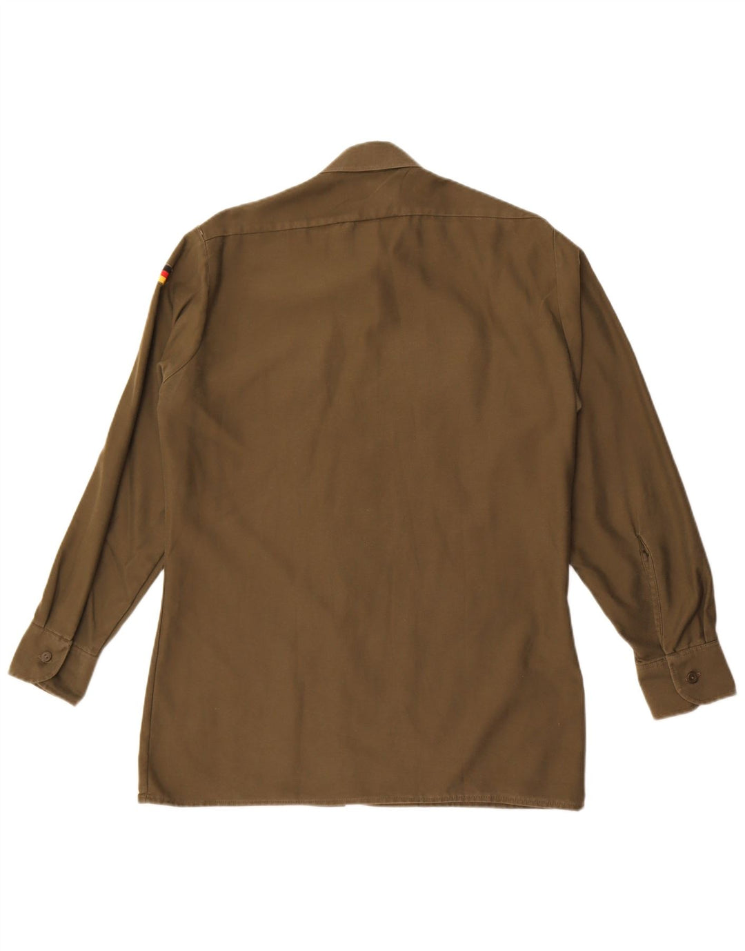 Vintage Mens Shirt Size 39/40 Medium Khaki Polyester