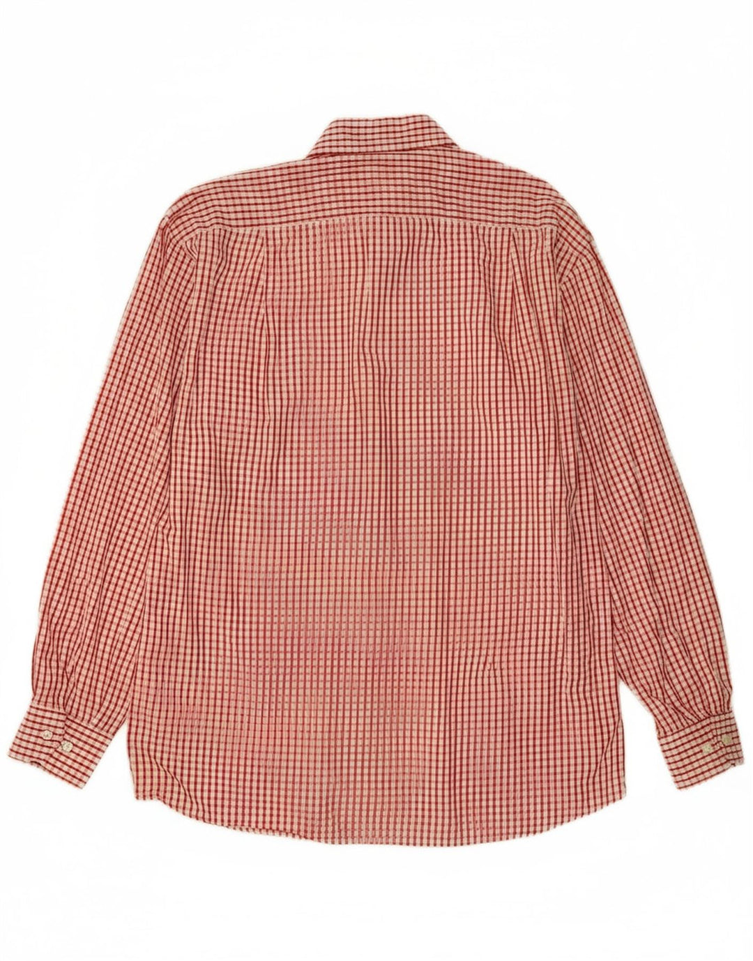 ROCCOBAROCCO Mens Shirt Size 15 1/2 40 Medium Red Check