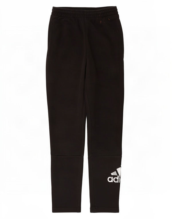 Adidas Womens Graphic Tracksuit Trousers UK 8 Small Black Cotton