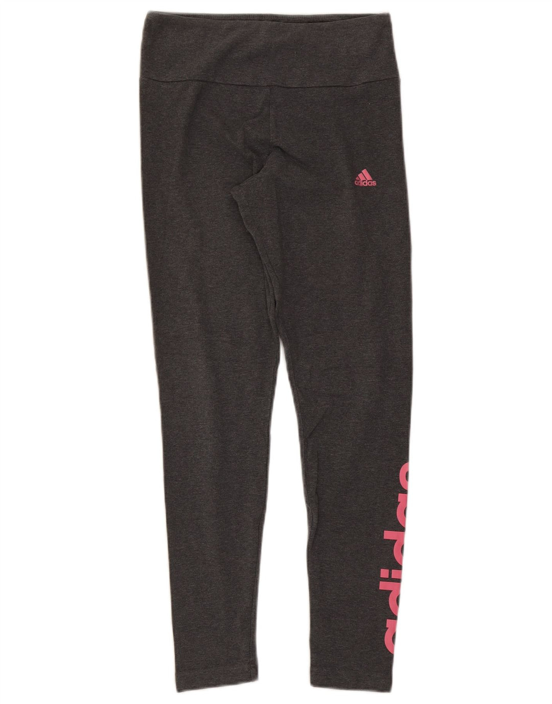 ADIDAS Womens Graphic Leggings UK 12/14 Medium  Grey
