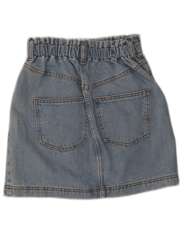 Topshop Womens High Waist Denim Skirt UK 8 Small W24 Blue Cotton