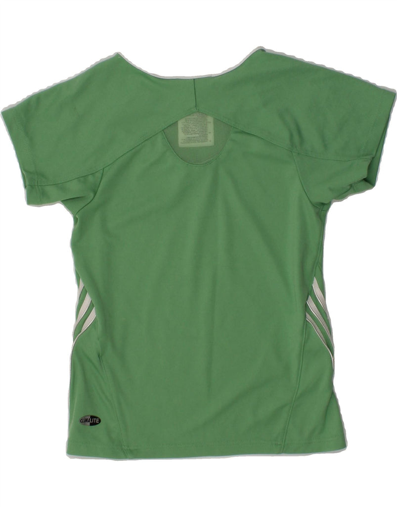 ADIDAS Girls Clima 365 T-Shirt Top 4-5 Years XS Green Polyester | Vintage Adidas | Thrift | Second-Hand Adidas | Used Clothing | Messina Hembry 